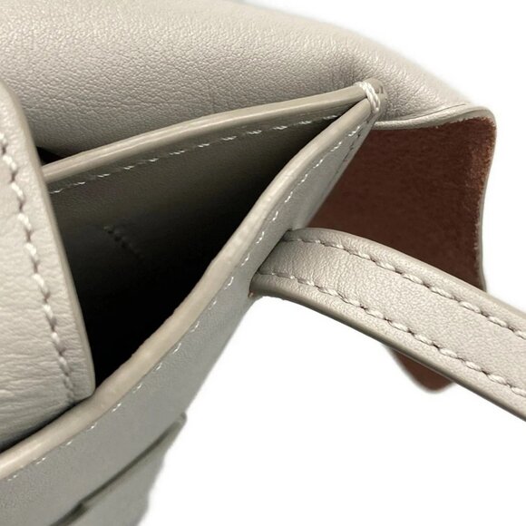 LOEWE - Gray Beige Leather Shoulder Bag - Picture 11 of 15